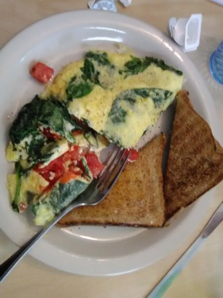 Spinach Tomato and Feta Cheese Omelette